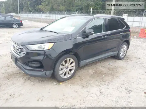 2019 Ford Edge Titanium VIN 2FMPK4K92KBC37257 фото 3