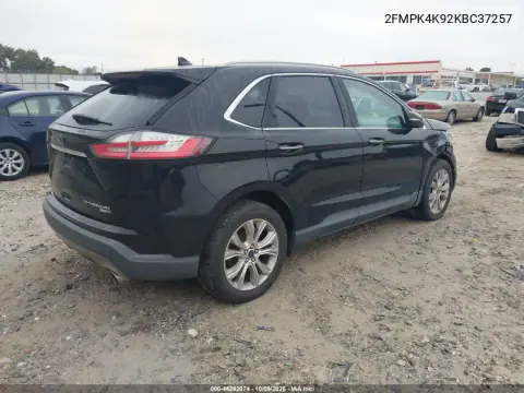 2019 Ford Edge Titanium VIN 2FMPK4K92KBC37257 фото 5