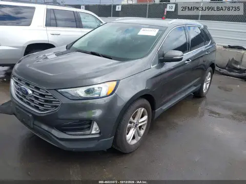 2020 Ford Edge Sel VIN 2FMPK3J99LBA78735 фото 3