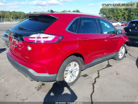 2020 Ford Edge Sel VIN 2FMPK3J90LBB56187 фото 5