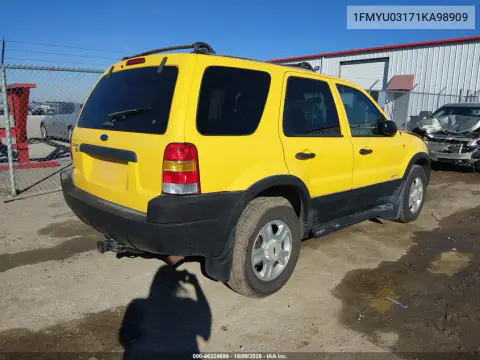 2001 Ford Escape Xlt VIN 1FMYU03171KA98909 фото 5