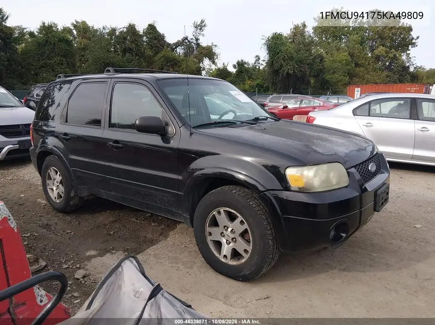 2005 Ford Escape Limited VIN 1FMCU94175KA49809 фото 2