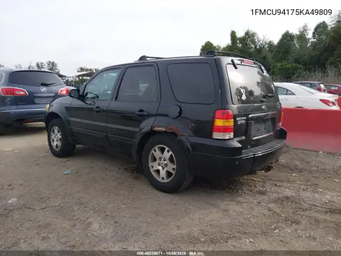 2005 Ford Escape Limited VIN 1FMCU94175KA49809 фото 4