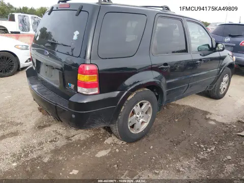 2005 Ford Escape Limited VIN 1FMCU94175KA49809 фото 5