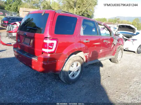 2009 Ford Escape Xlt VIN 1FMCU03G79KA51244 фото 4