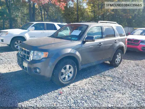 2011 Ford Escape Limited VIN 1FMCU9EG3BKC39685 фото 2