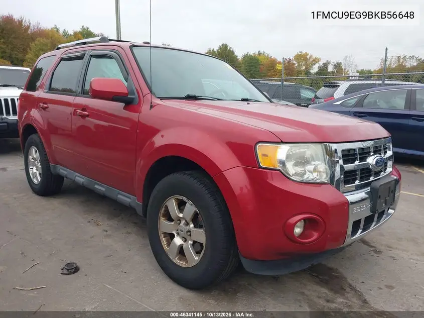 2011 Ford Escape Limited VIN 1FMCU9EG9BKB56648 фото 2