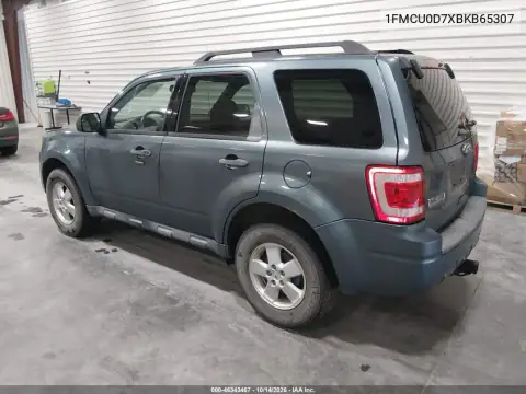 1FMCU0D7XBKB65307 — 2011 Ford Escape, фото 3 с аукциона IAAI, Естественный износ