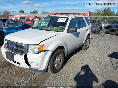 2011 Ford Escape Xlt VIN 1FMCU9DGXBKB19738 фото 3