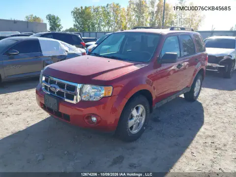 2012 Ford Escape Xlt VIN 1FMCU0D76CKB45685 фото 3