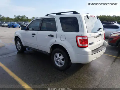 2012 Ford Escape Xlt VIN 1FMCU0DGXCKC00607 фото 4