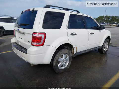 2012 Ford Escape Xlt VIN 1FMCU0DGXCKC00607 фото 5