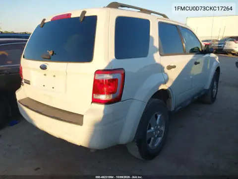 2012 Ford Escape Xlt VIN 1FMCU0D73CKC17264 фото 4