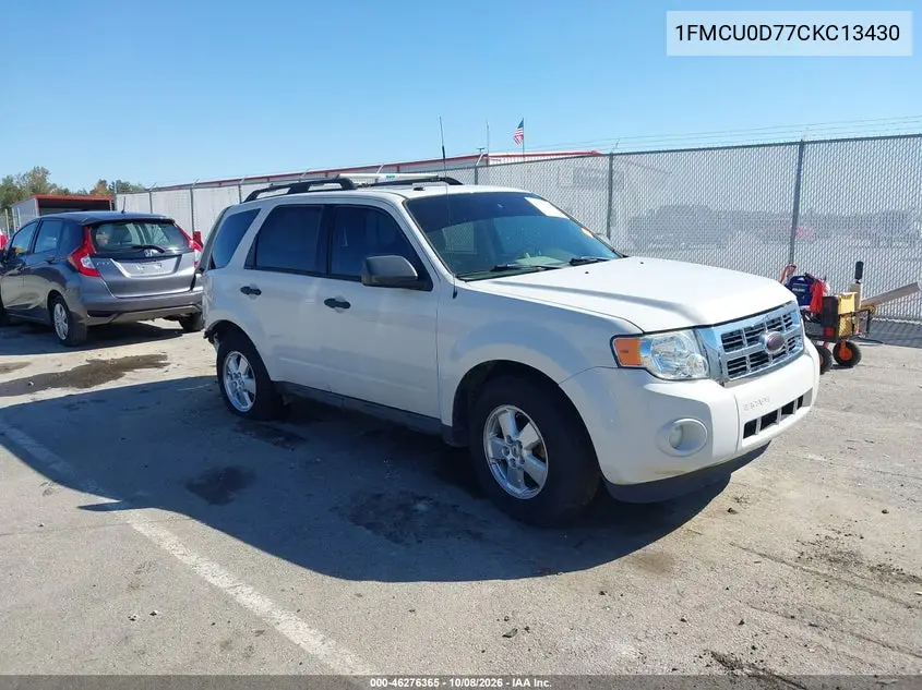 2012 Ford Escape Xlt VIN 1FMCU0D77CKC13430 фото 2