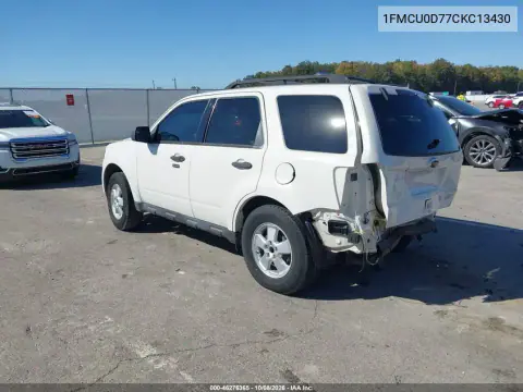 2012 Ford Escape Xlt VIN 1FMCU0D77CKC13430 фото 4