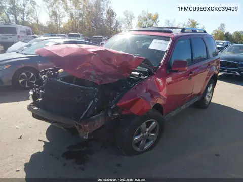 2012 Ford Escape Limited VIN 1FMCU9EGXCKC39409 фото 2