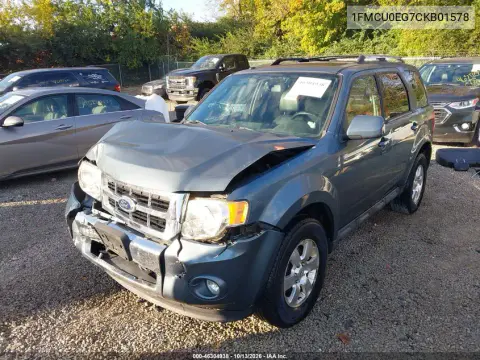 2012 Ford Escape Limited VIN 1FMCU0EG7CKB01578 фото 2