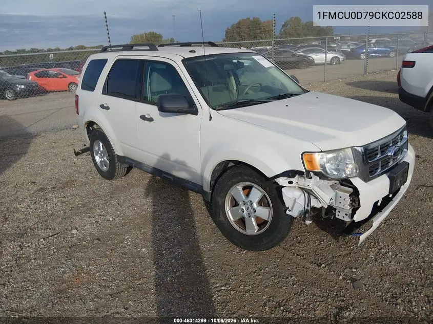 2012 Ford Escape Xlt VIN 1FMCU0D79CKC02588 фото 2