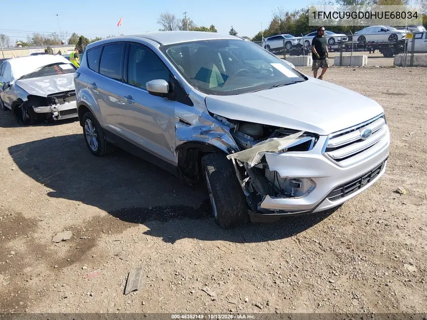1FMCU9GD0HUE68034 — 2017 Ford Escape, фото 2 с аукциона IAAI, Передняя часть