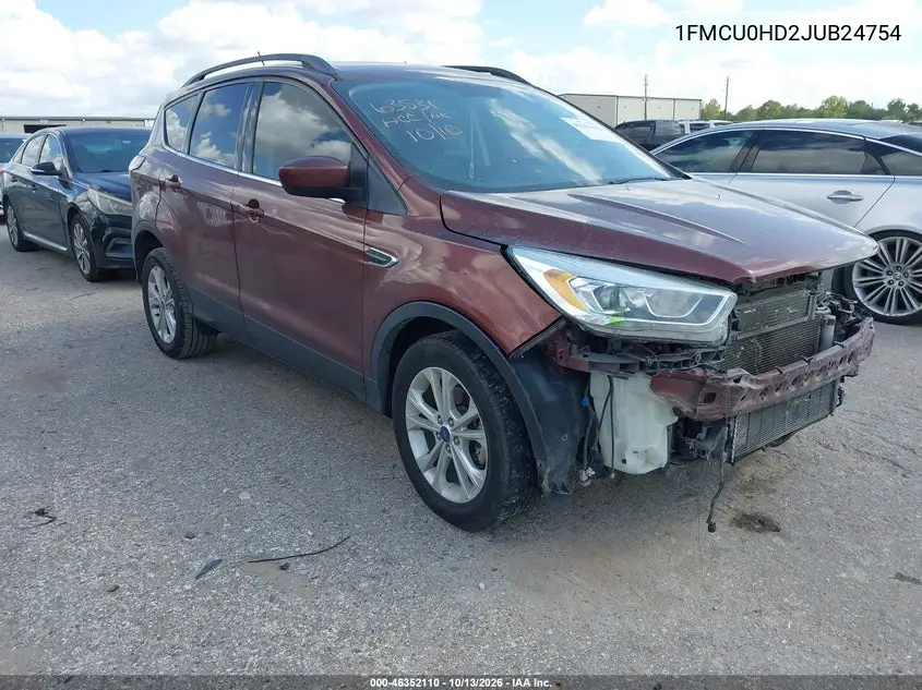 1FMCU0HD2JUB24754 — 2018 Ford Escape, фото 2 с аукциона IAAI, Передняя часть