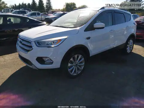 1FMCU9HD3KUA77188 — 2019 Ford Escape, фото 3 с аукциона IAAI, Задняя часть справа