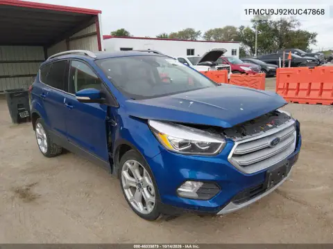 1FMCU9J92KUC47868 — 2019 Ford Escape, Передняя часть, фото до ремонта