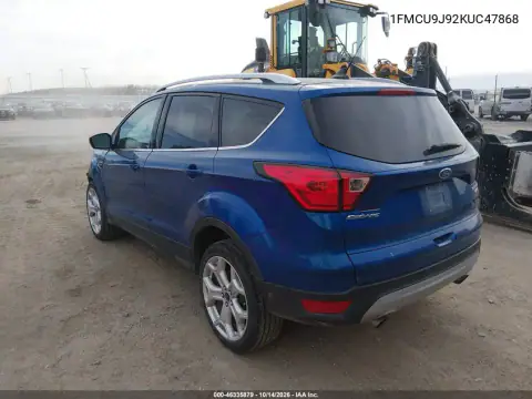 1FMCU9J92KUC47868 — 2019 Ford Escape, фото 4 с аукциона IAAI, Передняя часть