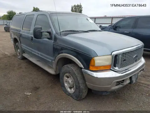 1FMNU43S31EA78643 — 2001 Ford Excursion, Естественный износ, фото до ремонта