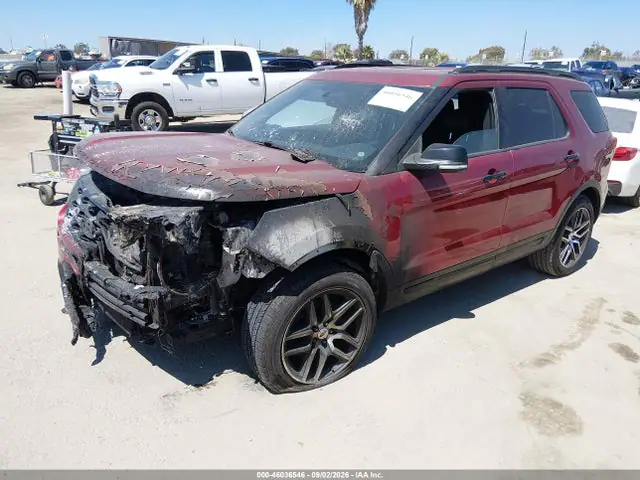 1FM5K8GT0HGD03910 — 2017 Ford Explorer Sport, фото 2 с аукциона IAAI 30.09.2026, Следы пожара снаружи