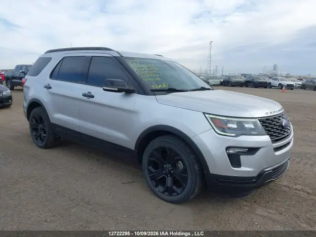 1FM5K8GT2KGA33845 — 2019 Ford Explorer Sport, Град (Hail), фото до ремонта
