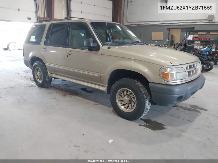 2000 Ford Explorer Xls VIN 1FMZU62X1YZB71559 фото 2