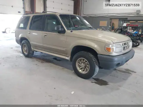2000 Ford Explorer Xls VIN 1FMZU62X1YZB71559 фото 2