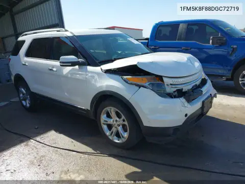 1FM5K8F88DGC72719 — 2013 Ford Explorer, Передняя часть, фото до ремонта