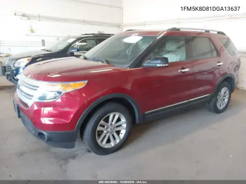 2013 Ford Explorer Xlt VIN 1FM5K8D81DGA13637 фото 3