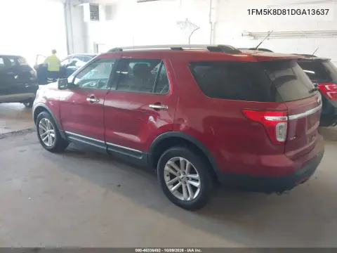 2013 Ford Explorer Xlt VIN 1FM5K8D81DGA13637 фото 4