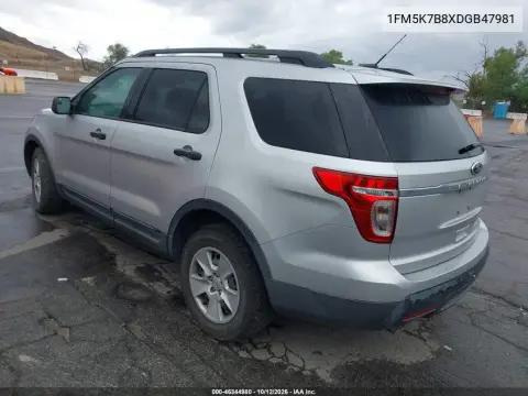 2013 Ford Explorer VIN 1FM5K7B8XDGB47981 фото 3