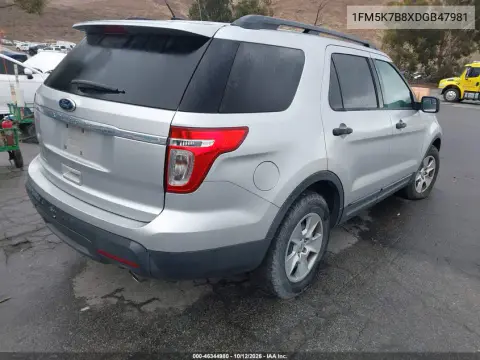2013 Ford Explorer VIN 1FM5K7B8XDGB47981 фото 4