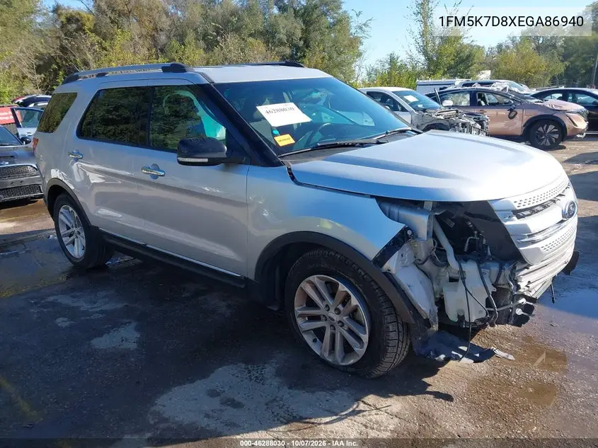 2014 Ford Explorer Xlt VIN 1FM5K7D8XEGA86940 фото 2