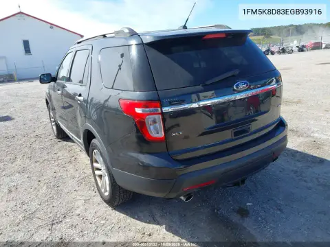 2014 Ford Explorer Xlt VIN 1FM5K8D83EGB93916 фото 3