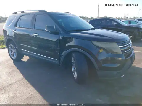 1FM5K7F81EGC37144 — 2014 Ford Explorer, Правая сторона, фото до ремонта