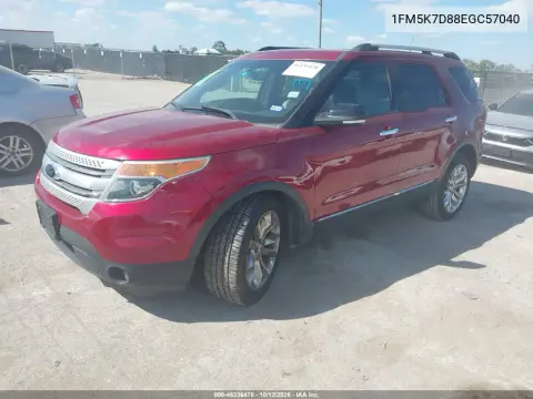 2014 Ford Explorer Xlt VIN 1FM5K7D88EGC57040 фото 3