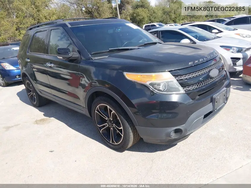 1FM5K8GT0EGC22885 Ford Explorer 2014 — повреждение Естественный износ, фото до ремонта