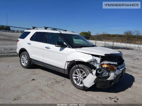 1FM5K8D83FGA44570 — 2015 Ford Explorer, Передняя часть, фото до ремонта