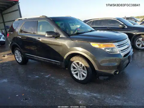 1FM5K8D83FGC38841 — 2015 Ford Explorer, Град, фото до ремонта