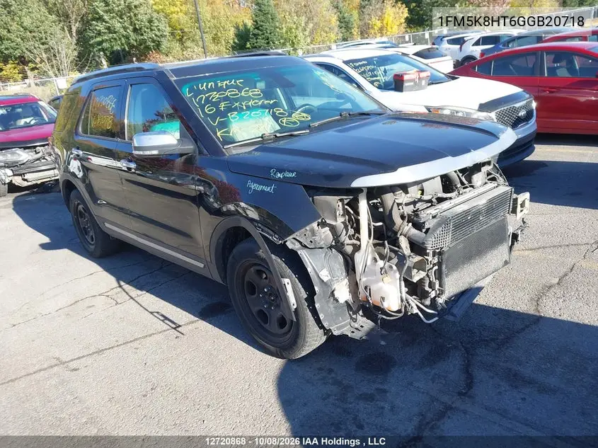 1FM5K8HT6GGB20718 — 2016 Ford Explorer, фото 2 с аукциона IAAI 20.10.2026, Передняя часть