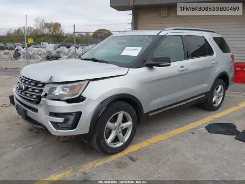 1FM5K8D85GGB00459 — 2016 Ford Explorer, фото 3 с аукциона IAAI, Передняя часть