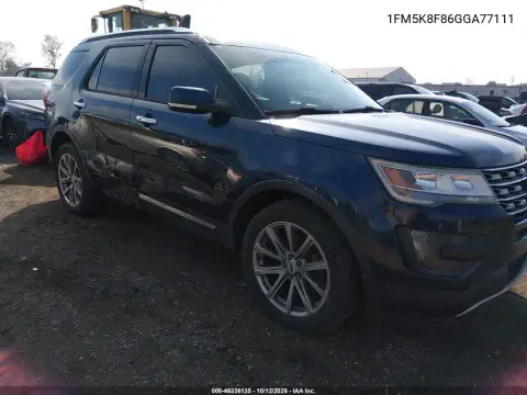 1FM5K8F86GGA77111 — 2016 Ford Explorer, Правая сторона, фото до ремонта