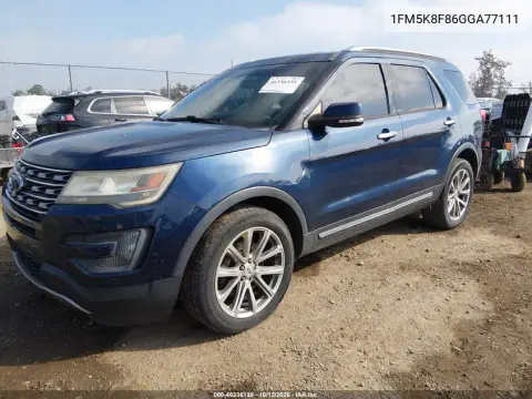2016 Ford Explorer Limited VIN 1FM5K8F86GGA77111 фото 3