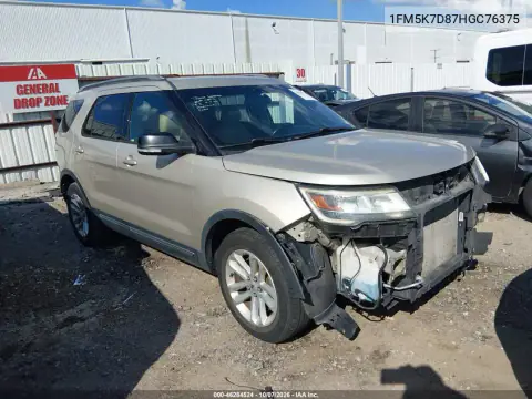 1FM5K7D87HGC76375 — 2017 Ford Explorer, Передняя часть, фото до ремонта
