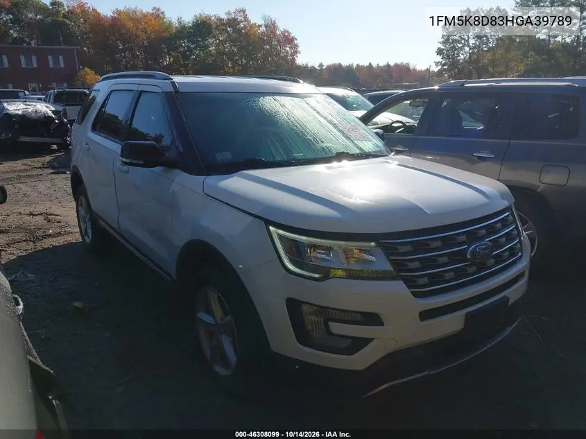 1FM5K8D83HGA39789 — 2017 Ford Explorer, фото 2 с аукциона IAAI, Не указано